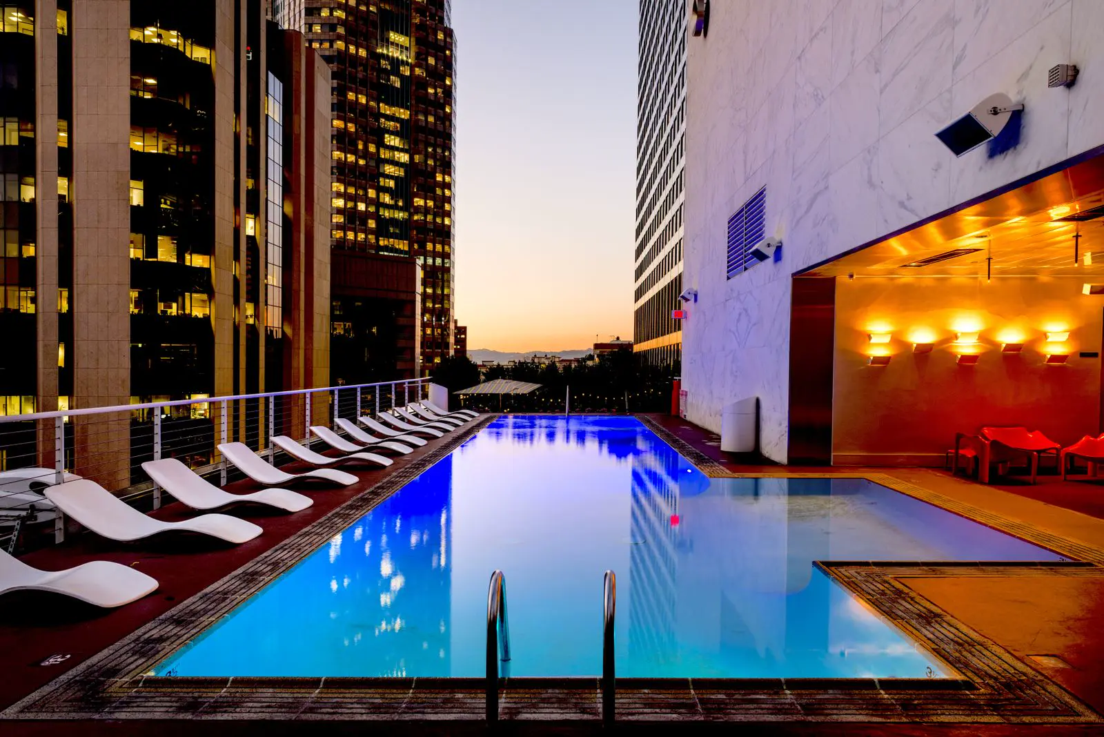 Hotel pool terrace and public-area flooring