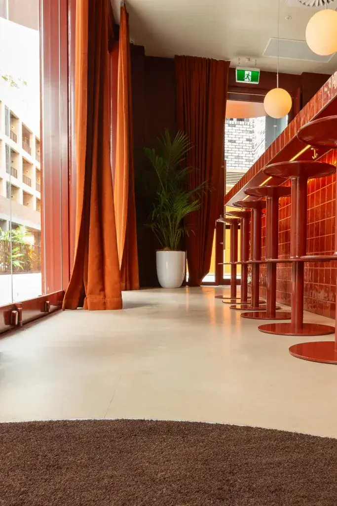 Flooring being installed on a live commercial site